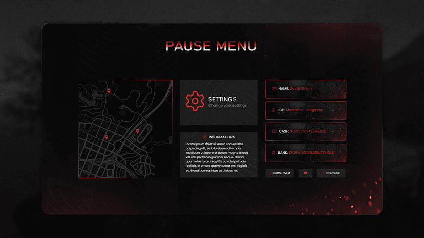 Pause Menu | FiveM Script (OPEN SOURCE)
